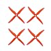 Gemfan Hurricane X 51455 4-Blade Propellers (Set of 4) - 5mm - Red