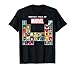 Marvel Periodic Table Of Heroes & Villains Retro T-Shirt