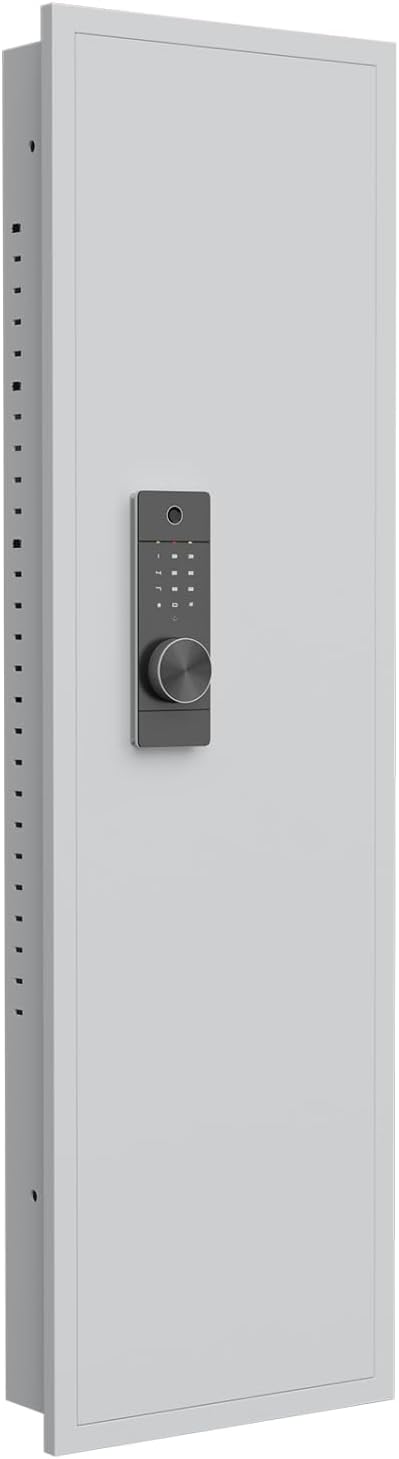 53" Fingerprint Touch Panel In-Wall Safe, Hidden Wall Gun Safe for Rifles
