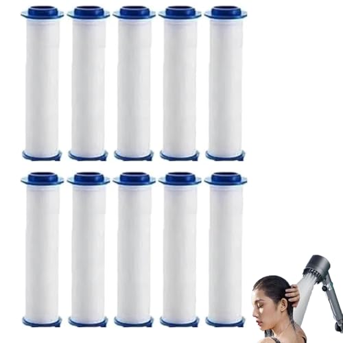 10/20 Pcs Ion Drops Shower Head Filters, Filtered Showerhead, PP Cotton Filter Cartridge, Suitable for Various Specifications of Shower Heads (10 Pcs, 2.95 inches)