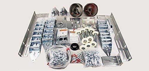 Garage Door Residential hardware box Complete Medium Duty 14 GA 7' HIGH DOUBLE WIDE DOOR 14G, NYLON ROLLERS