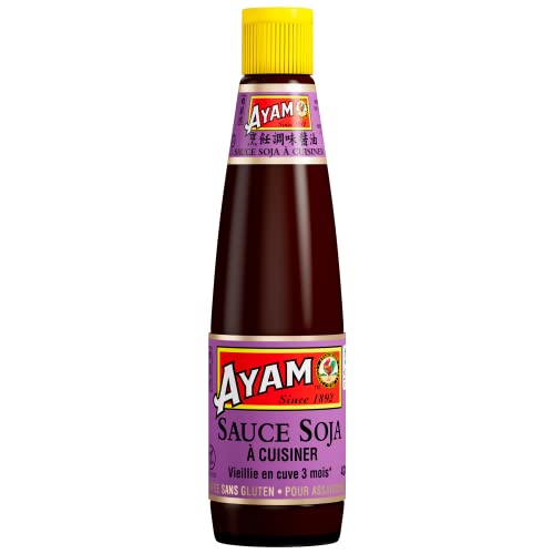 ayam - AYAM, Sauce Soja à Cuisiner, Grand Format, Vieillie en cuve 3 mois, Sans Gluten, 420ml