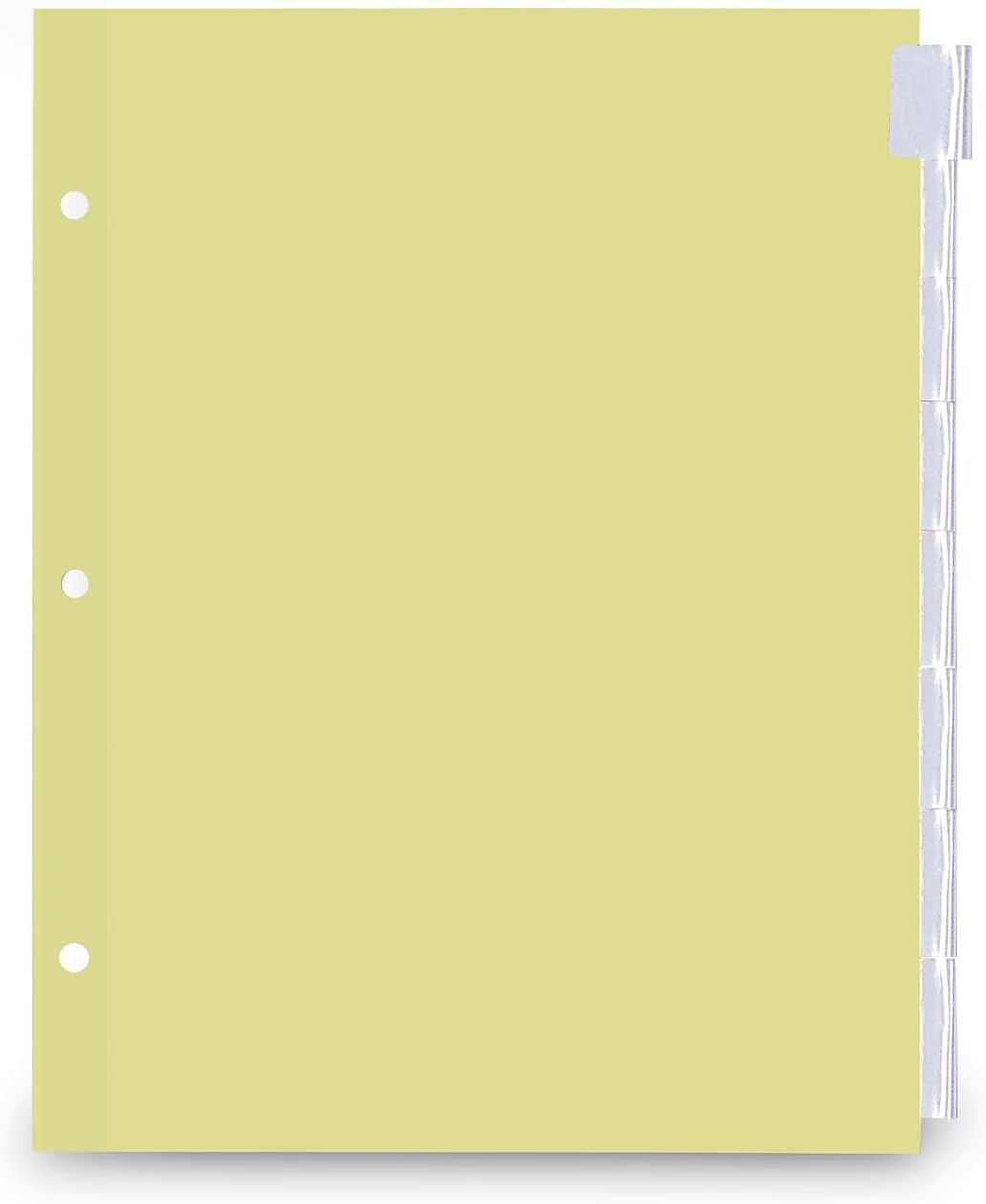 Universal UNV21873 11 in. x 8.5 in. 8-Tab Insertable Tab Index - Buff, Clear Tabs (6/Pack)