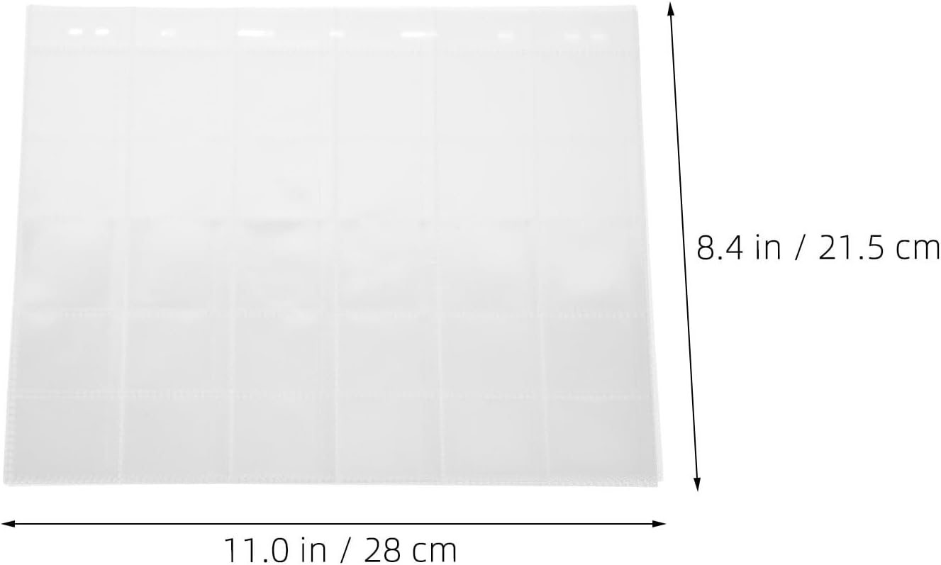 CORHAD 2PCS Stamp Page Protectors: Stamp Collecting Album Pages 30 Pocket - 9 Hole Coin Storage Sheets for Collectors - Safe Preservation Collection Insert