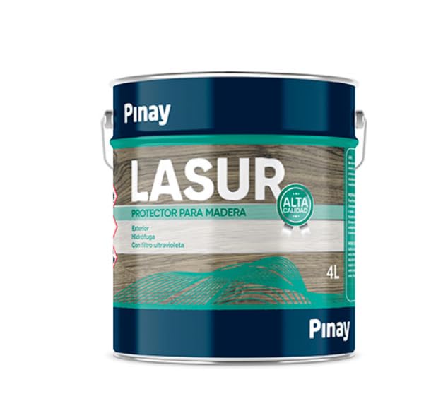 LASUR SATINADO - protector de madera, tinte madera, protector madera interior y exterior - PINAY (4 L, SAPELLY)