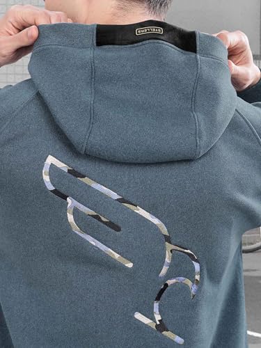 Image of STELLERS Men's Solid Zipper Fleece Hooded Sweatshirt | Regular Fit | Feather Touch Feel | Odour Resistant | Wrinkle Free | Quick Dry | Stretchable | Breathable | Sustainable | Anti-Static