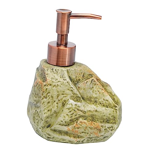 SOLUSTRE Vintage Ceramic Hand Soap Dispenser Travel Shampoo Bottle Lotion Dispenser for Bathroom Toiletry Shampoo Bottles Soap Pump