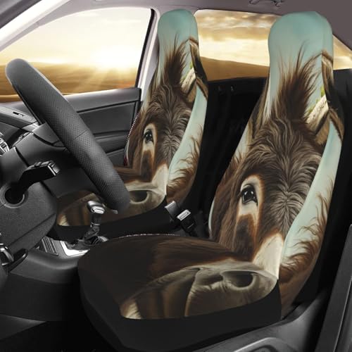 Housse de siège de voiture âne lot de 2 protections universelles lavables