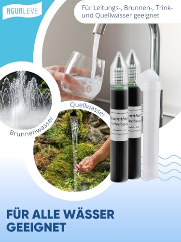AGUALEVE Water Hardness Test (in degrees of German hardness, °dH) - up to 100 Applications