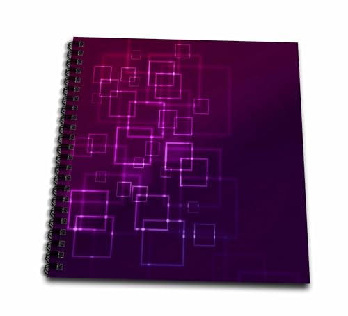 Carnet de dessin abstrait 3drose géométrique rose et violet moderne
