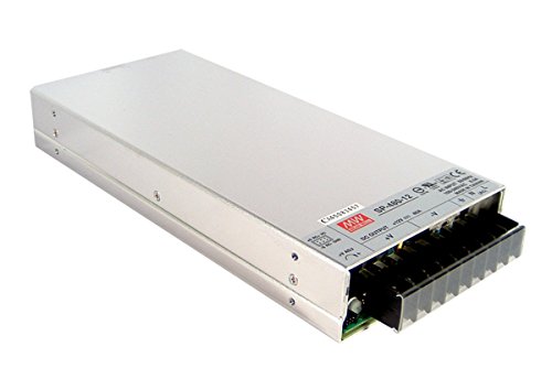 Mean Well SP-480-48 Enclosed Switching AC-to-DC Power Supply, Single Output, 48V, 0-11A, 480W, 1.7" H x 5.0" W x 10.9" L