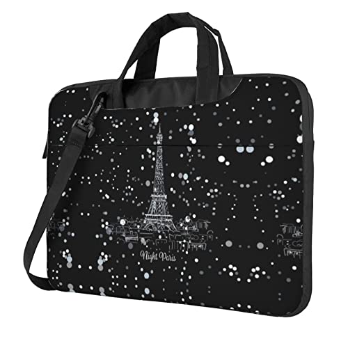 Sacoche à bandoulière pour ordinateur portable 13 14 pouces motif Tour Eiffel