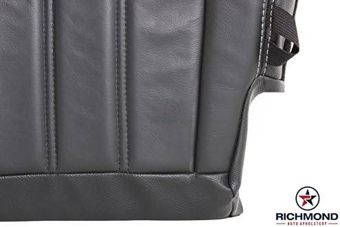 Richmond Auto Upholstery - Driver Side Bottom Replacement Genuine Leather Seat Cover, Dark Gray 2012 Dodge Ram 3500 Laramie Mega-Cab