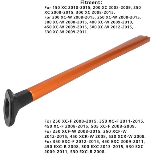 Béquille latérale orange JFG RACING pour stabiliser votre moto EXC lors des pauses en enduro