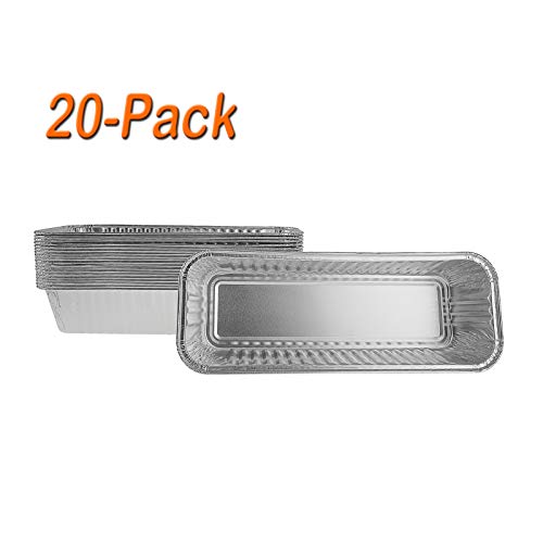 Mixrbbq 20-Pack Grease Liners Heavy-Duty Disposable Aluminum Foil Drip Pans For Camp Chef Portable Grill #TOP6
