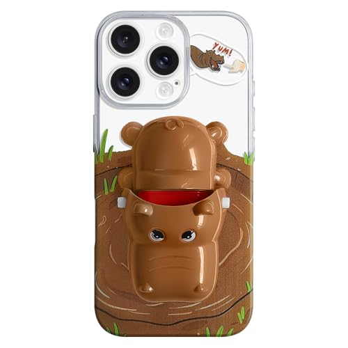 UnnFiko For iPhone 16 Pro �P�[�X �������� �J�o ���� �����Ɠ��� 3�c���̓I ���킢�� �\�t�g ���� �N���A �A�C�t�H�� 16 Pro �P�[�X �X�^���h�\ ������ �X���� �y�� iphone16pro�J�o�[ �J�o�p�j�b�N (i