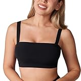 UNISSU Hugcurve Women's Convertible Sports Bra Top Padded Wireless Yoga Workout Black Small