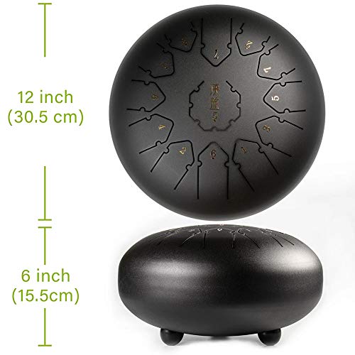 Steel Tongue Drum 12 Inch 13 Tones Hand Drum miniatura 3
