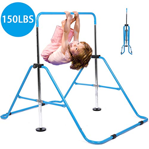 Gymnastics Bar Kids Monkey Bars Expandable Gymnastic Equipment for Home Adjustable Height Folding