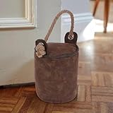 GEEZY Heavy Weighted Faux Leather Door Stop Indoor Door Stopper Cube with Handle Non-Slip Vintage Rustic Design Decorative Stopper - Image 4
