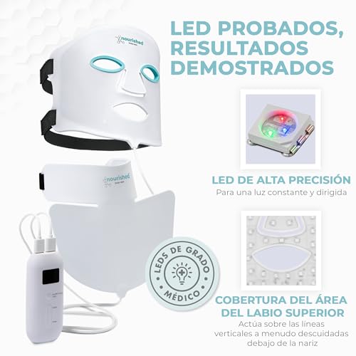 Miniatura 3 de Terapia De Luz De Máscara Facial Led - Máquina De Estiramiento De La Piel Coreana De 7 Colores - Tratamiento De Cara Y Cuello - Dispositivo De Belleza De Luz Azul Y Roja Para Rejuvenecimiento