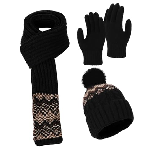 Bonnet d'hiver pour femme avec écharpe contre le froid pour les mains