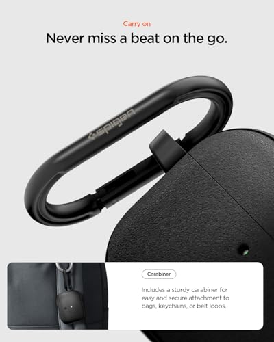 Image of Spigen for AirPods Pro 3 Case, Carabiner Included, Shock-Proof, Light & Compact Cover, (Spigen Vault) - Matte Black