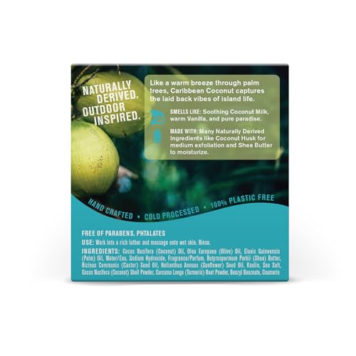 Every Man Jack Cold Processed Mens Bar Soap - Tropical Caribbean Coconut Scent - Deeply Cleans & Hydrates w/Naturally Derived Ingredients - (3 Pack) by Every Man Jack - Image 7