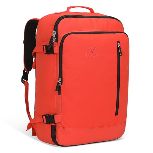 Image of Hynes Eagle Carry on Backpack 38L Large Travel Backpack for Women Flight Approved Weekender Bag Laptop Backpack Men 15 inches Orange