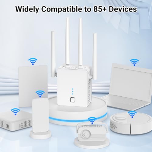 WiFi Extender, 2025 Fastest 1200Mbps Dual Band (5GHz/2.4GHz) WiFi Extenders Signal Booster for Home, Wireless Repeater with Ethernet Port Covers up to 10000sq. ft and 55 Devices by nonser - Image 4