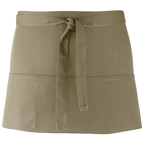 Premier Ladies/Womens Colours 3 Pocket Apron/Workwear (One Size) (Olive)