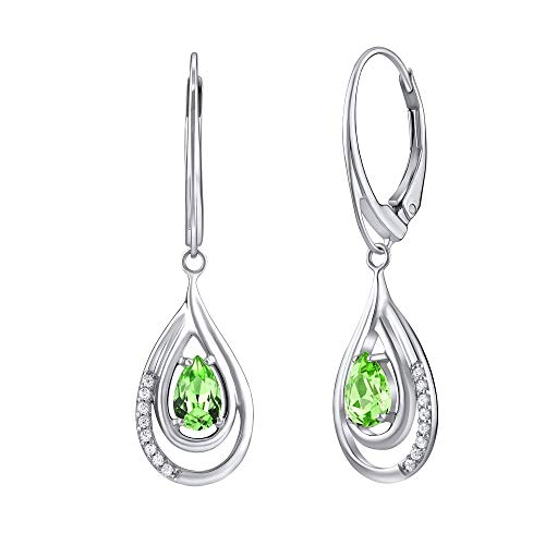 Silvego - Fwe10130p - Pendientes Para Mujer De Plata 925 Gota Con Peridoto Natural Verde Silvego - Fwe10130p - Pendientes Para Mujer De Plata 925 Gota Con Peridoto Natural Verde