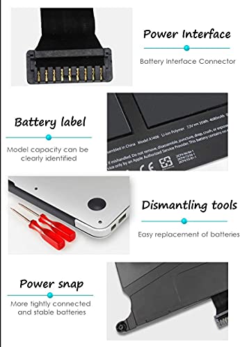 Image of A1495 A1406 A1465 A1370 Battery Compatible with MacBook Air 11 inch A1465 Mid 2012 Mid 2013 Early 2014 Early 2015,A1370 Mid 2011,MJVM2LL /A MD711LL /A MD711LL /B MD223LL /A 020-7376-A MC968LL /A 020-7377-A