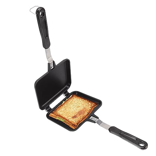 Natudeco Non Stick Frying Pan Aluminium Alloy Skillet Sandwich Cooking Pot Double Sided Pancake Pan Non Stick Griddle Pan Pancake Cooking Pot for Kitchen Breakfast