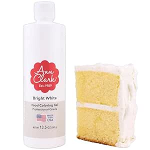 Ann Clark Bright White Food Coloring Gel Extra Large 13.5 oz Professional Grade Made in USA