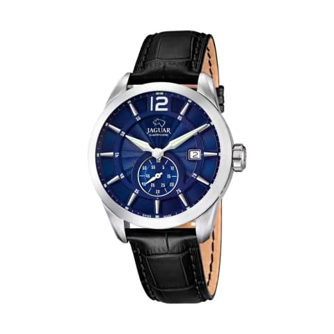 Jaguar J663/2 Men's Leather Watch with Day/Date Cover