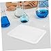 VALICLUD 4Pcs Leakproof Laboratory Trays Acid Alkali Resistant Chemical Experiment Tray Plastic Containment for Scientific Research Educational and Industrial Use