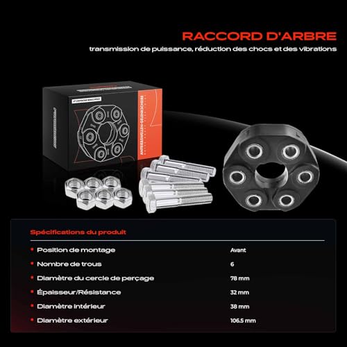 Joint hardy renforcé 26111227410 pour transmission Série 3 E36 E46 E91 Z3