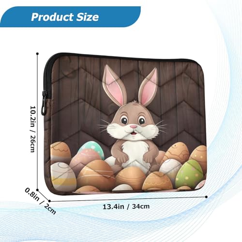 Funda para portátil 13-14 pulgadas con diseño conejo de Pascua miniatura 3