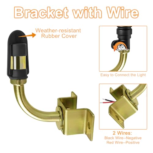 Soporte de luz estroboscópica con ajuste universal estable color oro 3