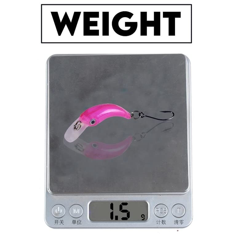 Zite Fishing | Mini esche artificiali per la pesca alla trota, confezione da 10 pezzi, 3 cm, 1,5 g