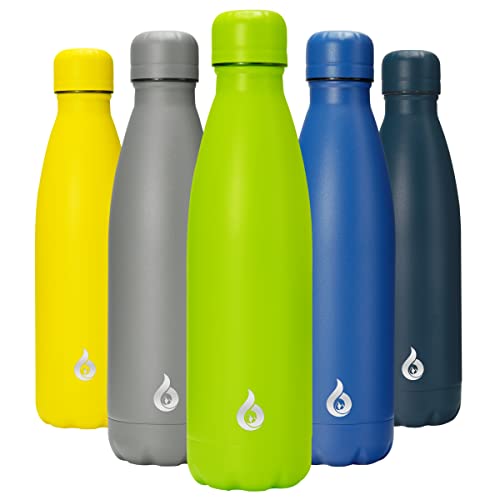 Image of BJPKPK Stainless Steel Water Bottles 17oz Insulated Water Bottle for Travel,Green