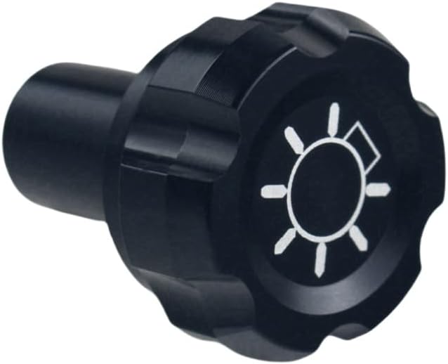 Manopla do interruptor do farol DEWHEL em alumínio preto para Ford Mustang, Bronco, F150, F250 e F350 – 1 unidade