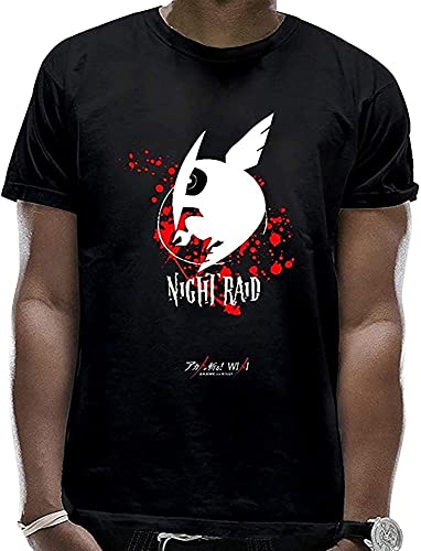 Akame Ga Kill Night Raid Short Sleeve T-Shirt L Black Akame Ga Kill Night Raid Short Sleeve T-Shirt L Black