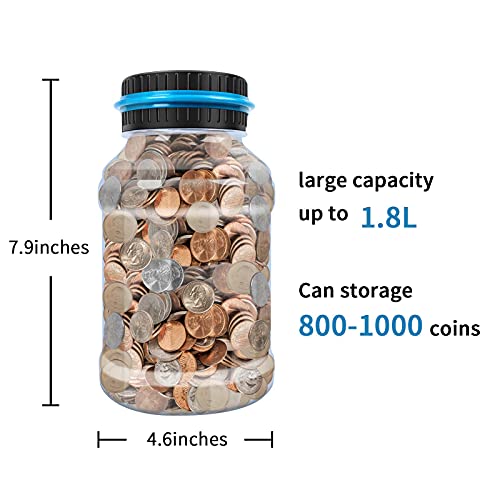 image for Muvopct Digital Coin Bank,Coin Counter with Clear LCD Display,Piggy Ba