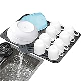 Design à rebord et rebord : contrairement aux produits similaires, le tapis égouttoir à vaisselle de Luxet est équipé de stries diagonales uniques pour un retrait facile de l'eau avec un rebord spécialement conçu pour laisser l'eau s'écouler directement dans l'évier. C'est également et pour un nettoyage facile et une utilisation sûre et hygiénique. Pour une meilleure utilisation : soulevez et égouttez le tapis une fois la vaisselle séchée et retirée du tapis. Lavez le tapis ou nettoyez au lave-vaisselle une fois par semaine ou deux fois par semaine