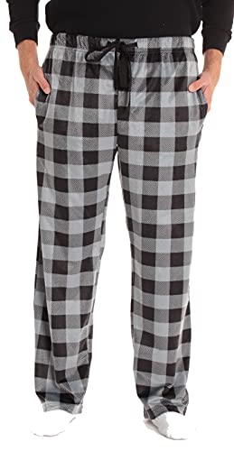 #followme Ultra Soft Fleece Men's Plaid Pajama Pants with Pockets