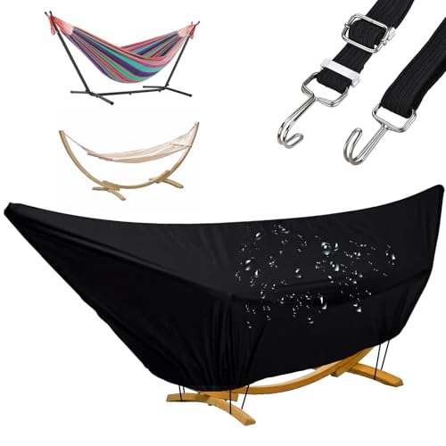 KRRRSJDJ Funda impermeable para hamaca de 10 a 15 pies, fundas de hamaca para exteriores con cremallera y cuerdas elásticas, funda de hamaca resistente al viento para exteriores, Oxford 420D