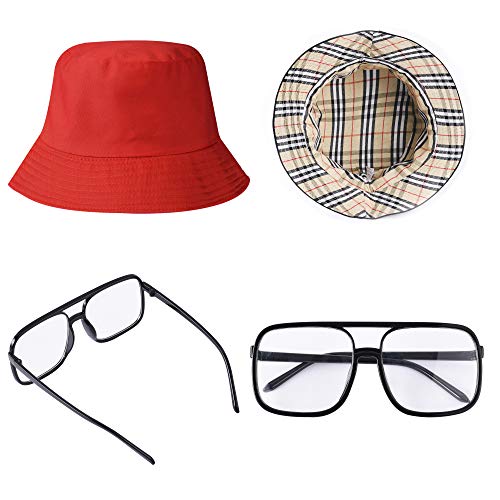 image for YAROMO 6 Pcs Hip Hop Costume Kit, 80s 90s Party Decorations Includes I