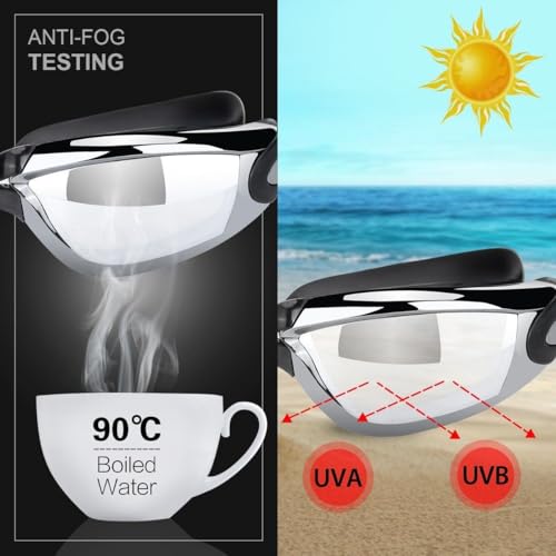 Óculos de Natação Piscina Premium Rubber Fit